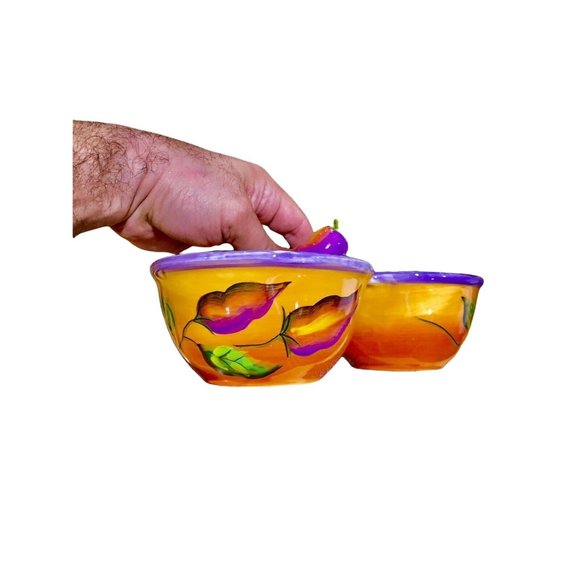 Colored Jalapeno Salsa Serving Bowls ‎ by Clay Art - Picture 3 of 13